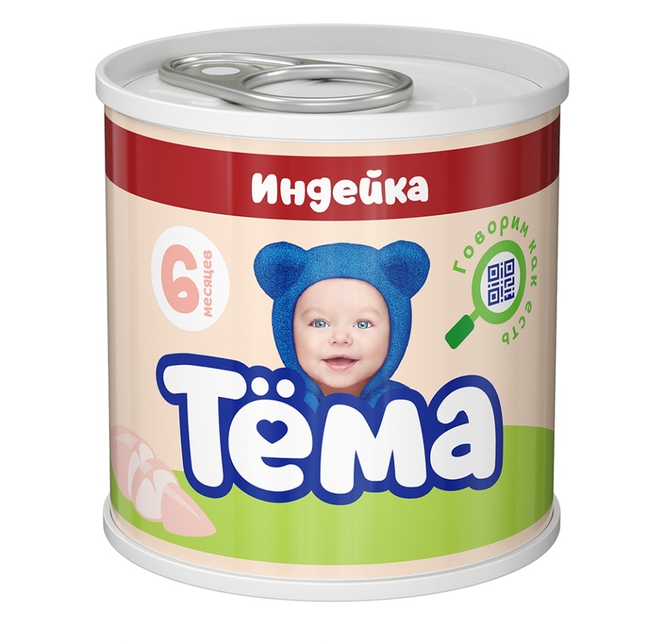 

Пюре мясное Тёма Индейка с 6 месяцев 90 г