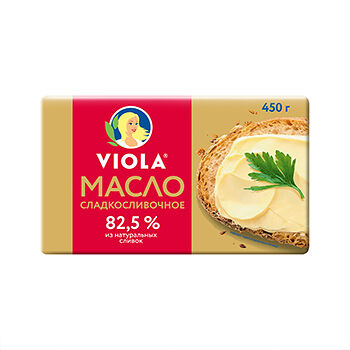 Масло Viola сладкосливочное 82,5% 450 г
