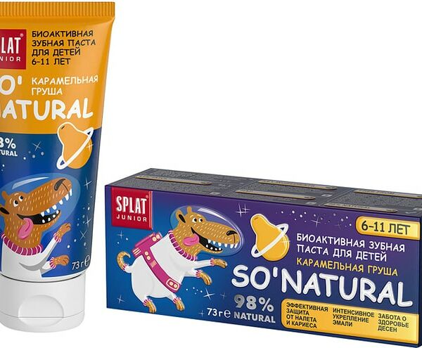 Зубная паста детская Splat Junior от 6 до 11 лет Карамельная груша 55мл
