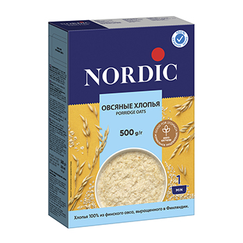 

Хлопья Nordic Овсяные быстрого приготовления, 500 г