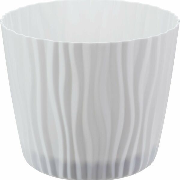 Кашпо ВОЛНА D200мм 4л с вкладышем Белый