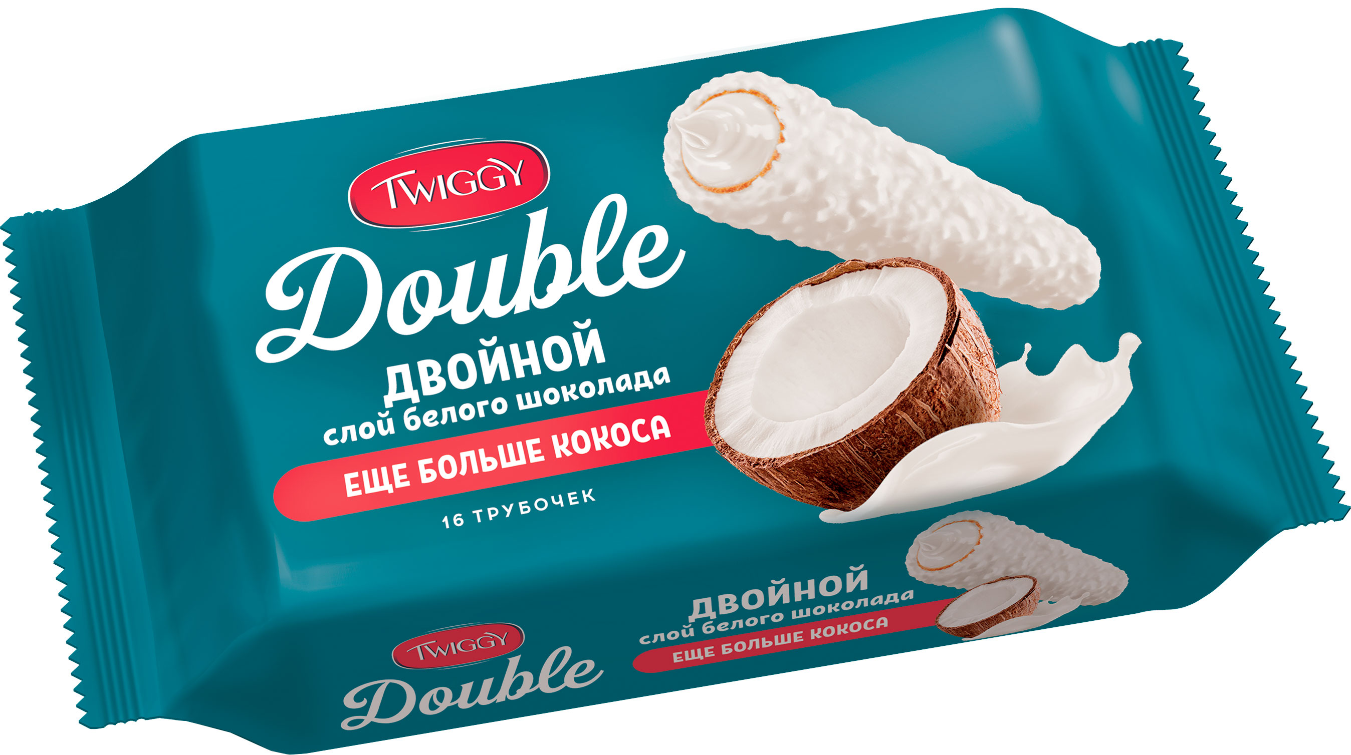 

Трубочки вафельные Twiggy Double кокос в белом шоколаде