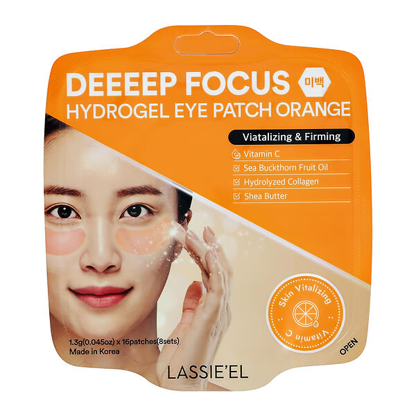 Патчи для глаз `LASSIE`EL` DEEEEP FOCUS гидрогелевые с витамином С (укрепляющие) 16 шт 20.8г