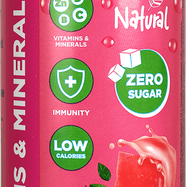 Напиток BOMBBAR Лимонад со вкусом арбуза, обогащенный магнием и цинком, газированный