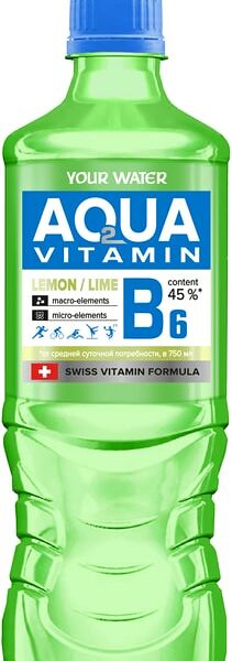 Напиток Aqua Vitamin Лимон-Лайм-Витамин B6 750мл