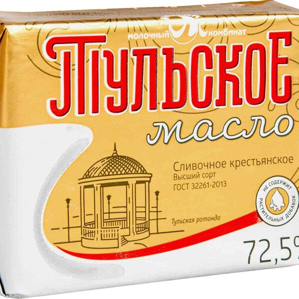 Масло сливочное крестьянское Тульский молочный комбинат 72,5%