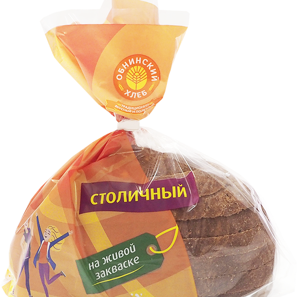 Хлеб ОБНИНСКИЙ ХЛЕБ Столичный обогащенный йодказеином, в нарезке