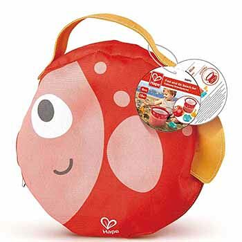 Ведерко-сумочка Hape Рыбка складкое для пляжа, с лопаткой и формочкой, Китай