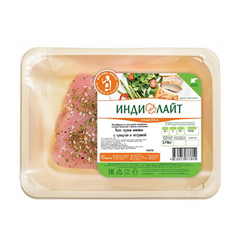 

Филе грудки индейки с кунжутом и петрушкой в лотке для запекания охлажденное Индилайт