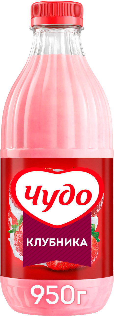 

Молочный коктейль Чудо Клубника 2%