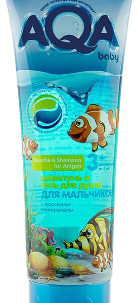 Шампунь-гель детский AQA baby для мальчиков 250мл