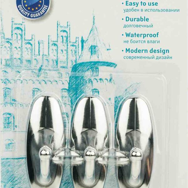 Крючки самоклеящиеся Tatkraft Atlante, 3 шт.