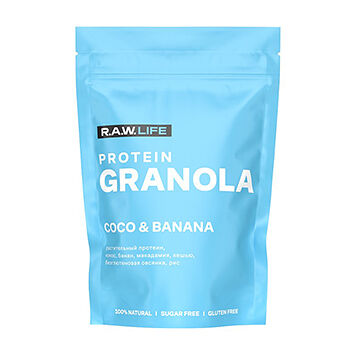 Роу Лайф гранола протеиновая со вкусом кокоса и банана