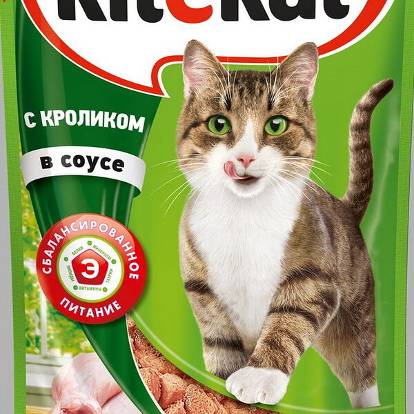 Китекат нежный кролик в соусе 85г