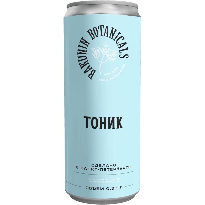 

Напиток безалкогольный Bakunin Botanicals Тоник сильногазированный 0.33 л