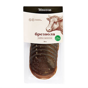 Говядина Ипатов Брезаола сыровяленая категории А Халяль