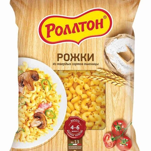 Макароны Роллтон Рожки №13 400 г