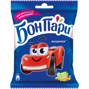 Жевательный мармелад Бон Пари Машинки фрукты в Магнит со скидкой –45%
