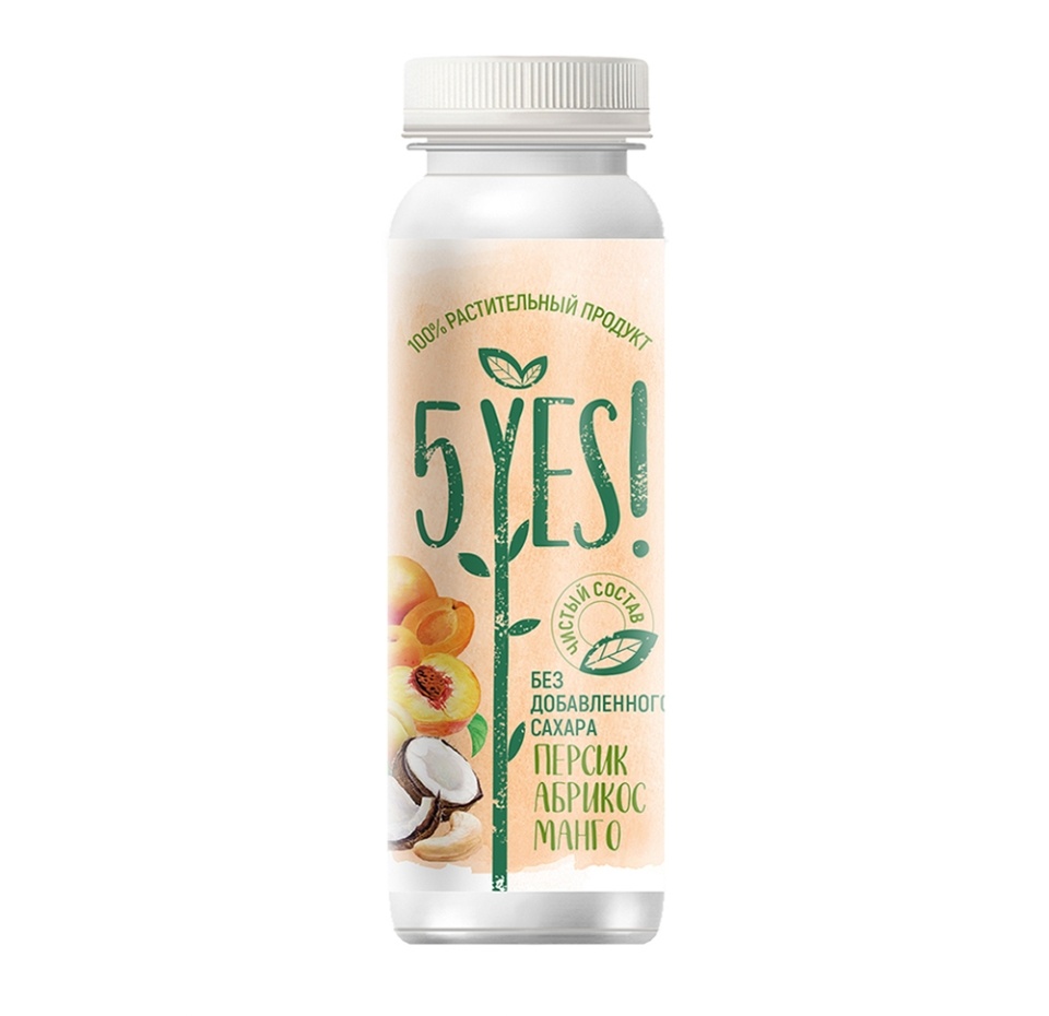 

Продукт из кешью и кокоса 5YES! ферментированный питьевой с персиком, абрикосом и манго 210 г