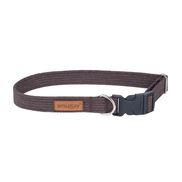 Cotton Ошейник для собак средних пород регулируемый коричневый S, 28-40x1,5 см