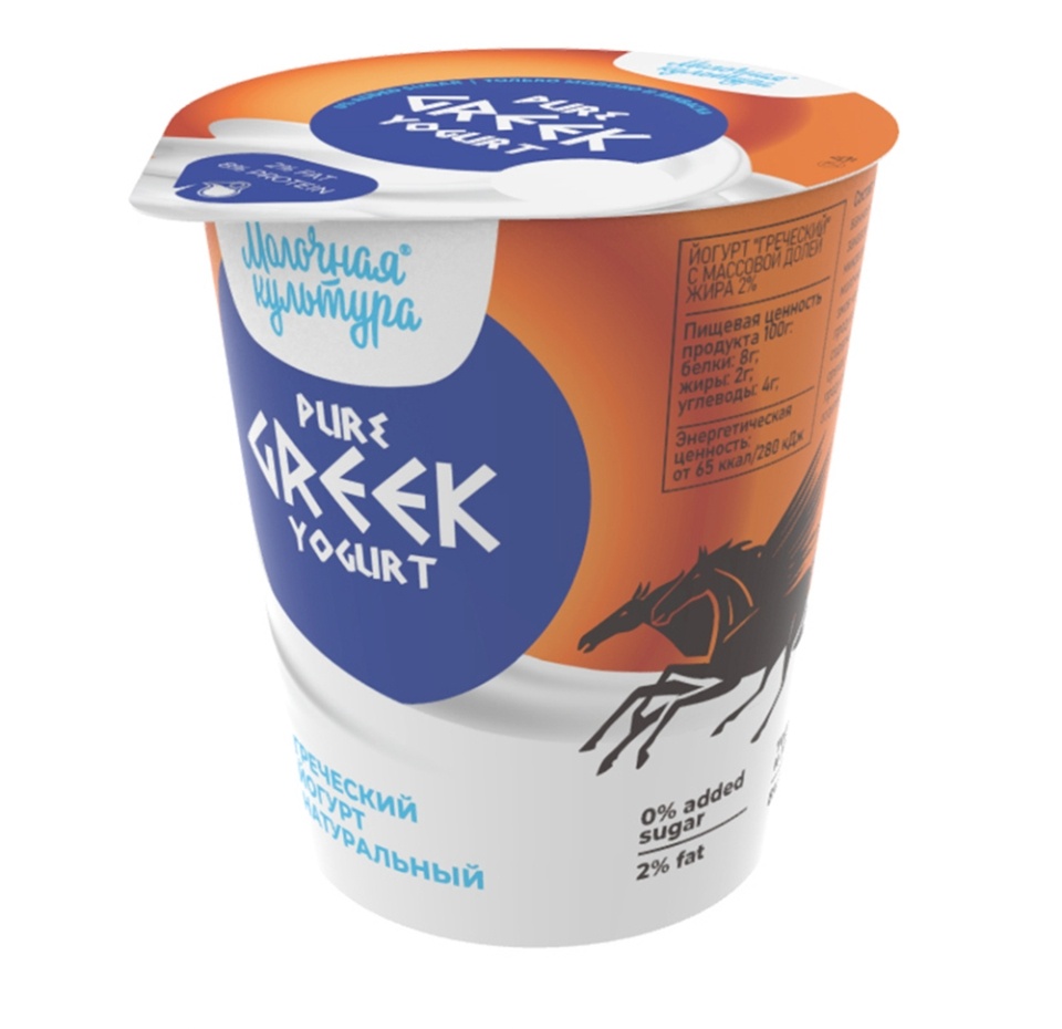 

Йогурт Молочная культура Pure greek yogurt 2% без змж 260 г