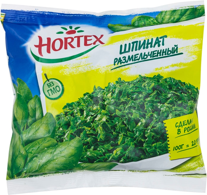 

Шпинат Hortex размельченный замороженный 400 г