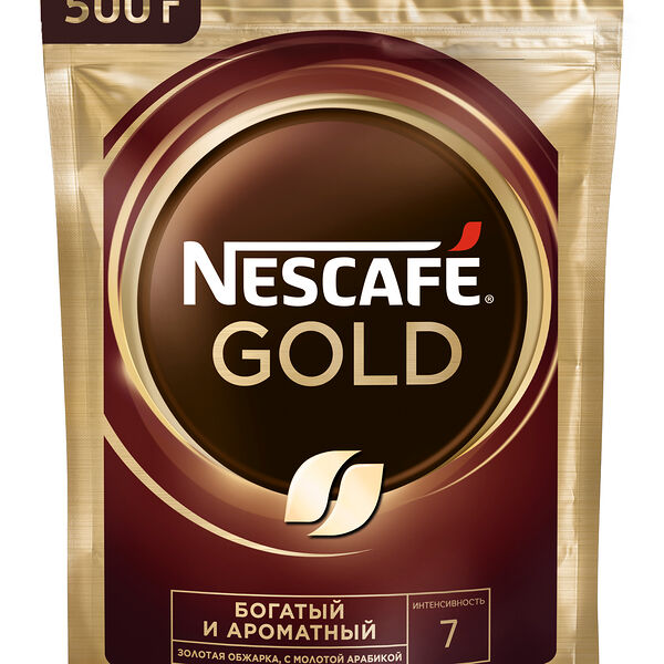Кофе растворимый Nescafe Gold с добавление натурального жареного молотого кофе