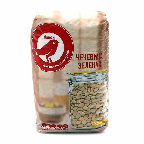 Чечевица зеленая АШАН Красная птица