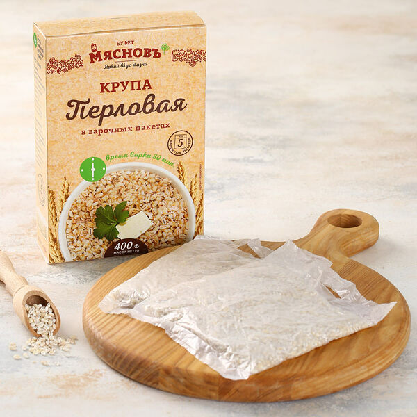 Крупа перловая в варочных пакетах Мясновъ Буфет 0.4 кг