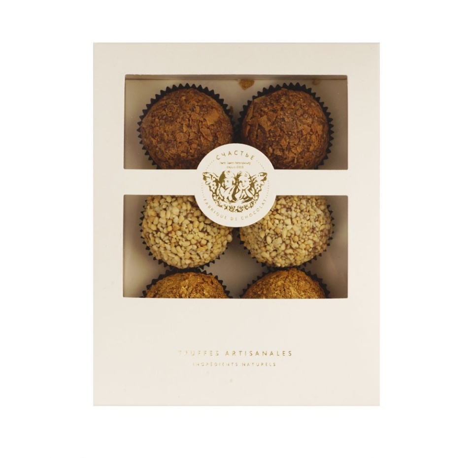 

Набор Счастье Гранд трюфель шоколадный, ассорти, 6 шт.