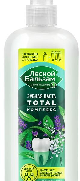 Зубная паста Лесной бальзам Total комплекс Морская соль и лесные травы для всей семьи 290г