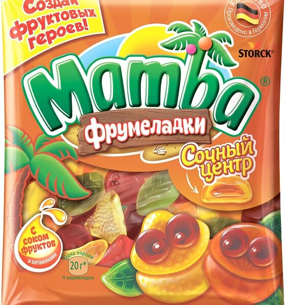 Мармелад Mamba жевательный Сочный центр фрумеладки 70г
