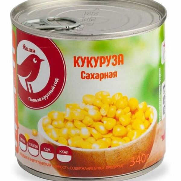 Кукуруза сахарная АШАН Красная птица
