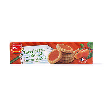 Тарталетки с начинкой Poult со вкусом абрикоса 150г, Франция