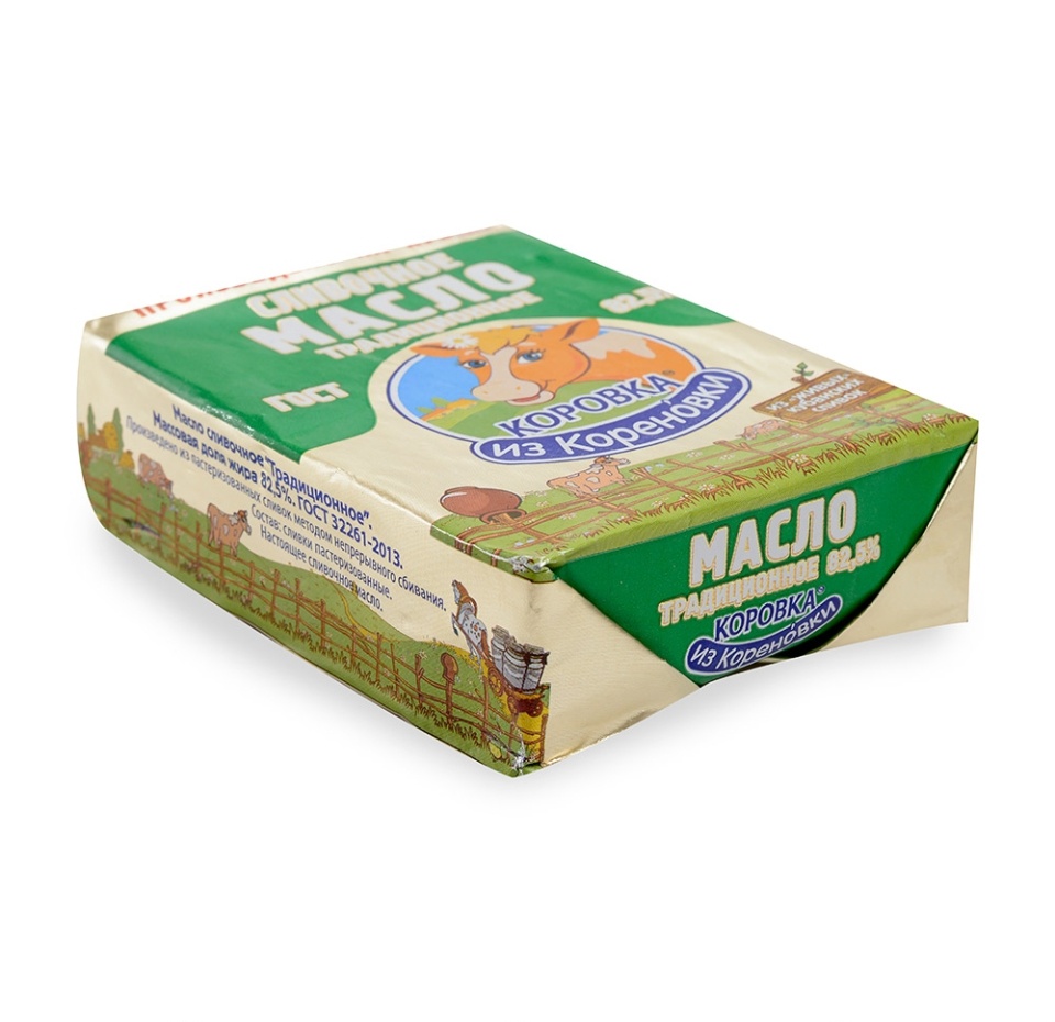 

Масло сладкосливочное 82,5%, «Коровка из Кореновки», 180 г, Россия, БЗМЖ