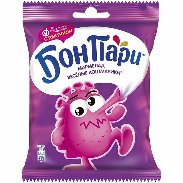 Мармелад жевательный фигурный Бон Пари Веселые кошмарики с пектином