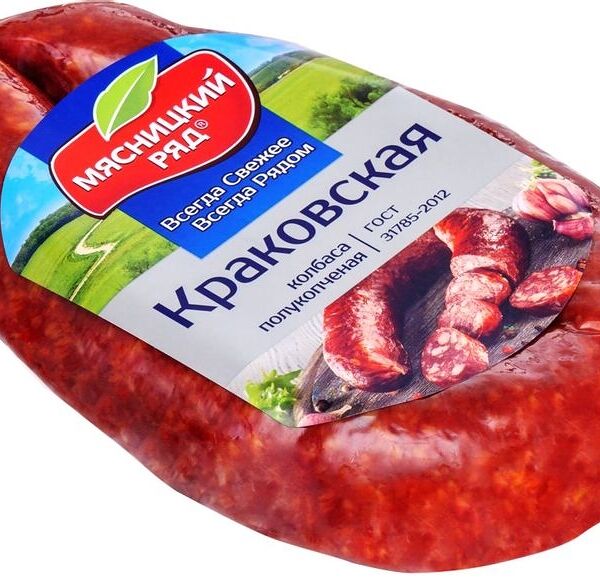 Колбаса полукопчёная Мясницкий ряд Краковская 300 г