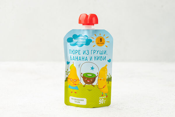 Пюре из груши, банана и киви