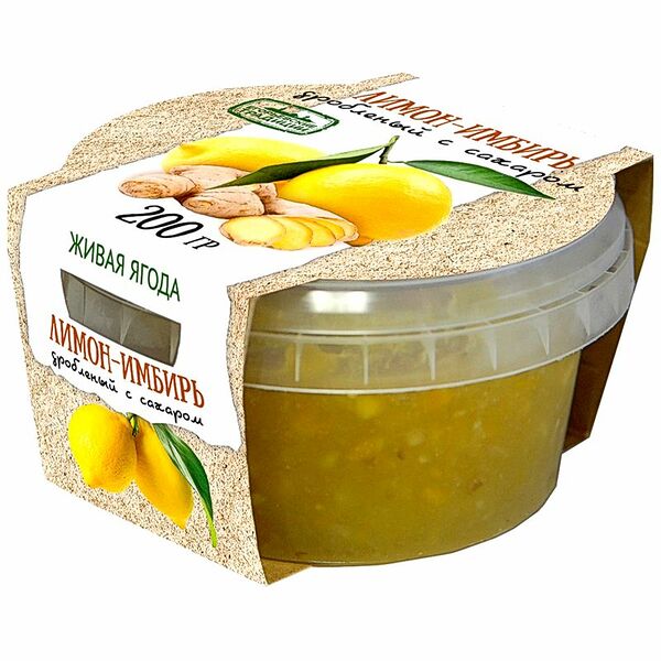 Лимон-имбирь дробленый Егорьевские традиции с сахаром