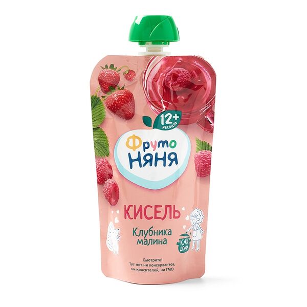 Кисель ФрутоНяня из ягод клубника и малина 130 г
