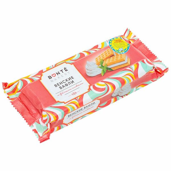 Вафли Венские со взбитыми сливками Bonte, 140г