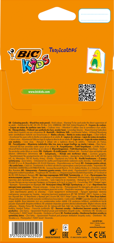 

Карандаши цветные BIC Kids Tropicolors 12 цветов