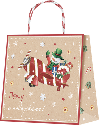 

Пакет подарочный Magic, крафт, премиум, 22x22x10см Арт. KMP, в ассортименте