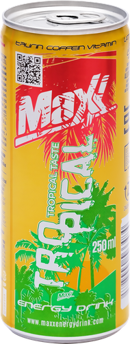 

Напиток энергетический MAXX Tropical Тропические фрукты тонизирующий газированный