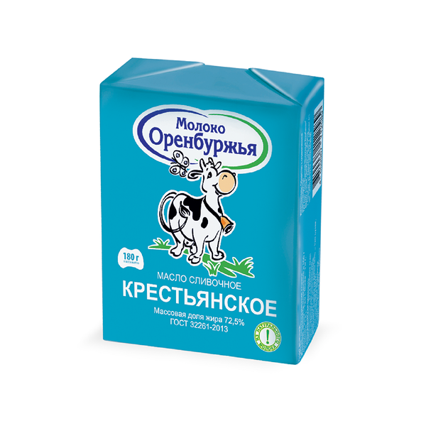Масло сливочное Молоко Оренбуржья Крестьянское 72.5%