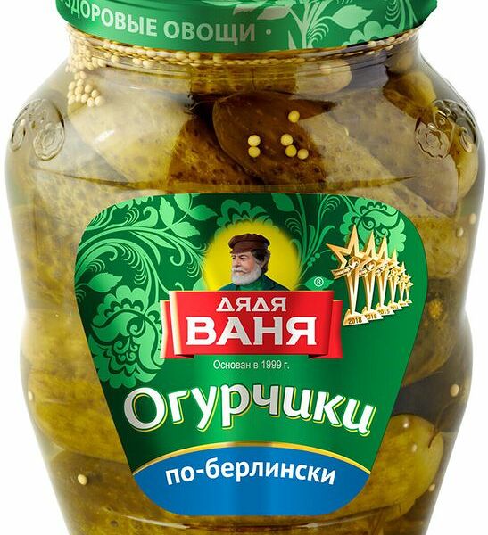 Огурчики Дядя Ваня По-Берлински маринованные, 680г