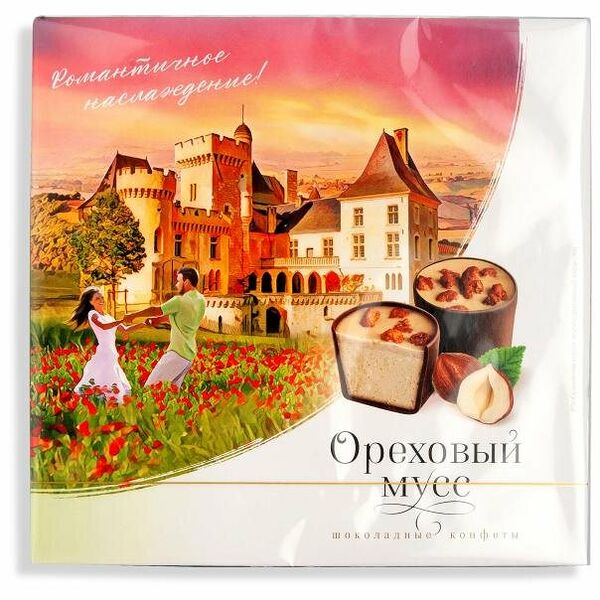 Конфеты шоколадные АШАН Красная птица Ореховый мусс