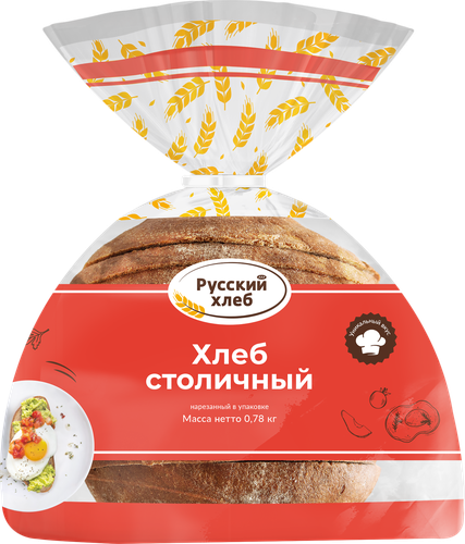 

Хлеб РУССКИЙ ХЛЕБ Столичный, в нарезке, 780г