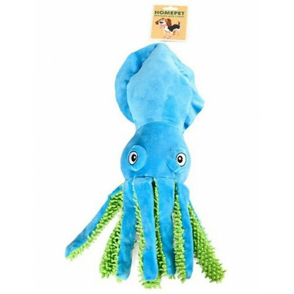 Homepet Игрушка для собак плюш Осьминог с пищалкой 43,5*20см