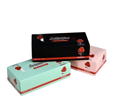 Салфетки косметические Sensitive Rоsa 4-слойные, 80 шт., в ассортименте, 1 шт.